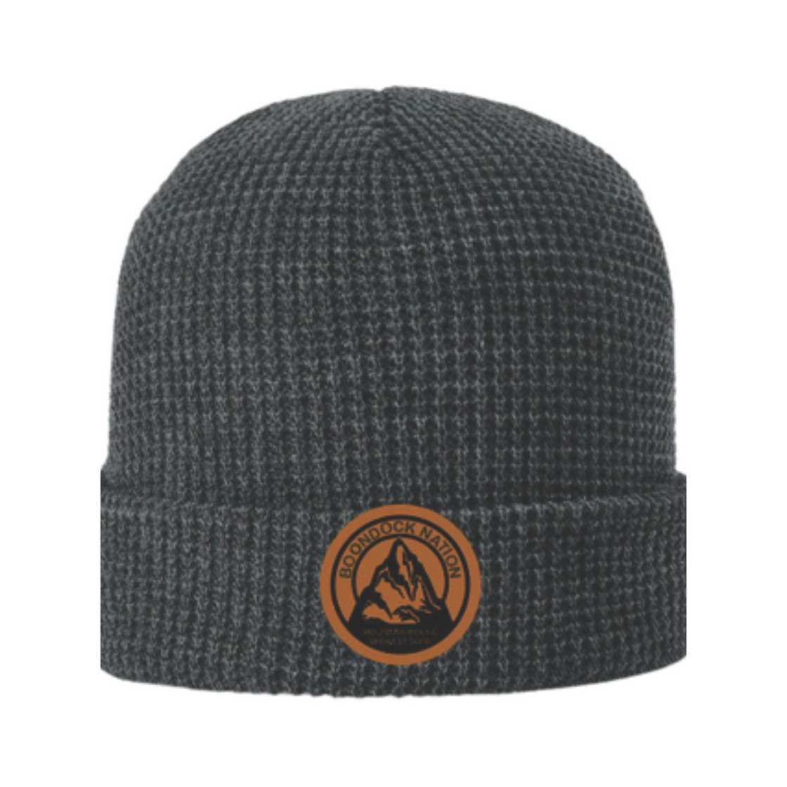 Waffle Knit Beanie - Charcoal