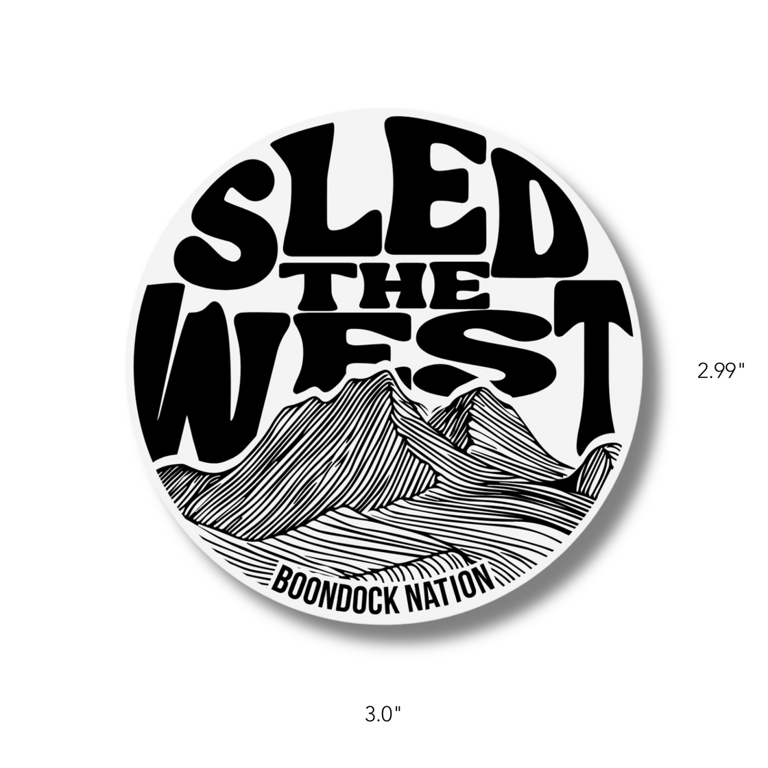 Sled the West Sticker